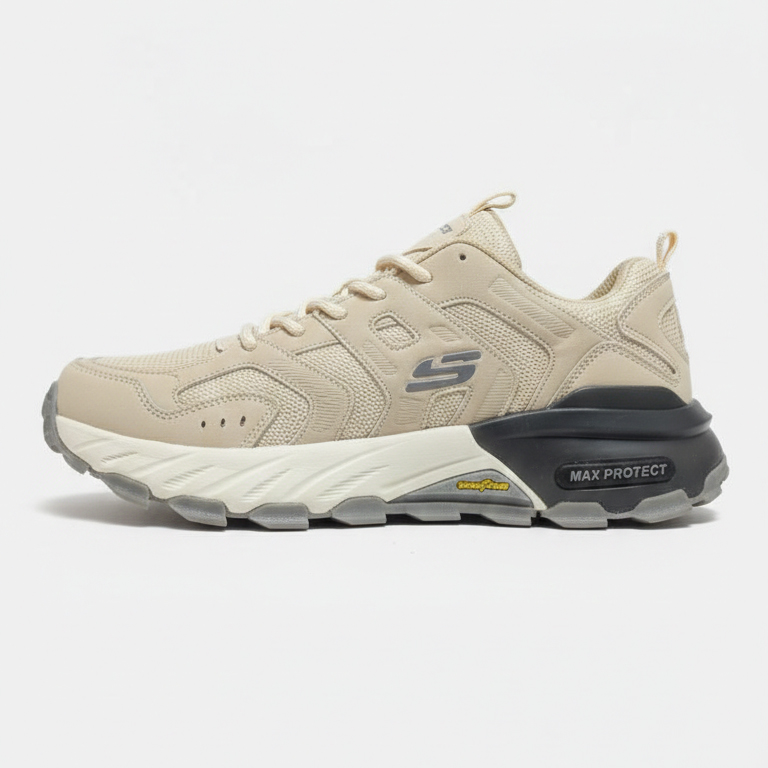 کفش کوهنوردی و طبیعت‌گردی و پیاده روی مردانه Skechers Max Protect رنگ کرم