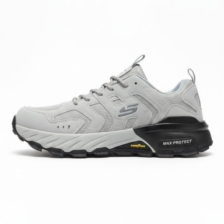 کفش پیاده‌روی مردانه Skechers Max Protect طوسی دودی مناسب کوهنوردی و تریل