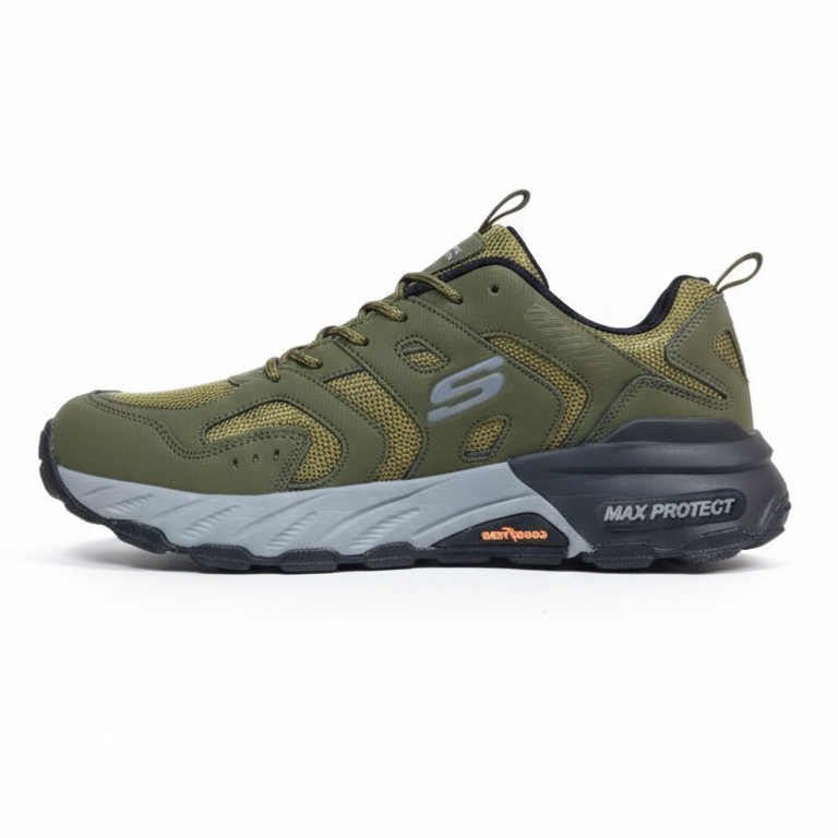 کفش کوهنوردی و طبیعت‌گردی و پیاده روی مردانه Skechers Max Protect رنگ سبز ارتشی